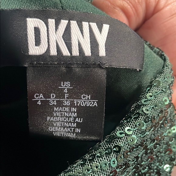 DKNY Emerald sequins  Long Sleeve Dress - Picture 4 of 6